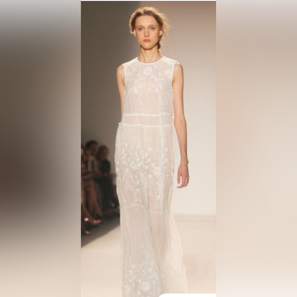 Rachel Zoe Cream Lace Maxi Dress size 2